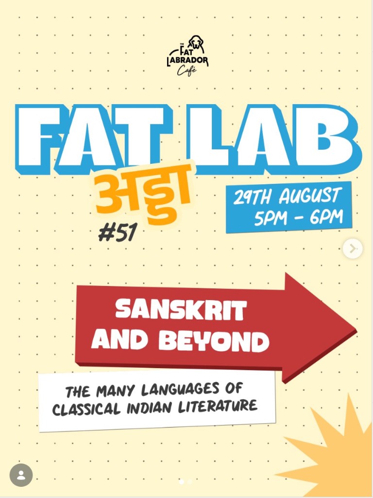 Fat Labrador Adda 51 Sanskrit and Beyond with Srinivas Reddy poster