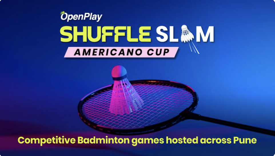 Shuffle Slam 4th Edition OpenPlay badminton Americano Cup poster